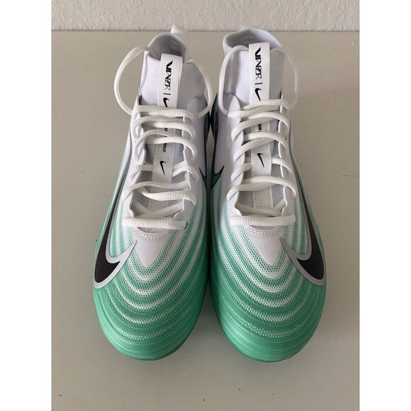 Men’s Sz 8.5 Nike Vapor Pro 1 Football Cleats HM8850-100 White Green - Picture 2 of 12